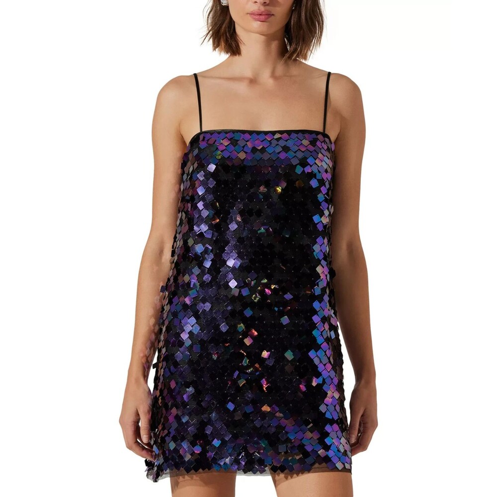 ASTR the Label Women's Porsche Sleeveless Sequin Mini Dress size M